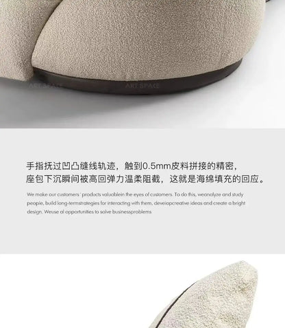 A38 Living room Italian minimalist light luxury fabric sofa cream style special-shaped, soft decoration, exhibition hall sofa gr