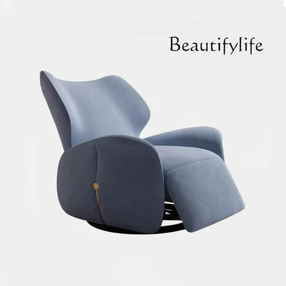 Single Sofa Chair Fabric Leisure Chair Living Room Modern Light Luxury Electric Function Sofa Recliner