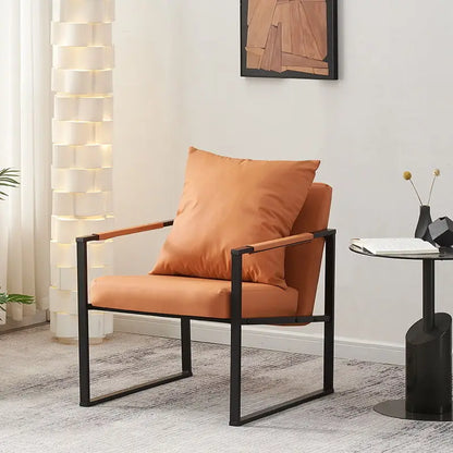 Modern Accent Chair Ergonomic Lounge Chair with Carbon Steel Frame Breathable Comfort for Living Room Bedroom Office Cafe