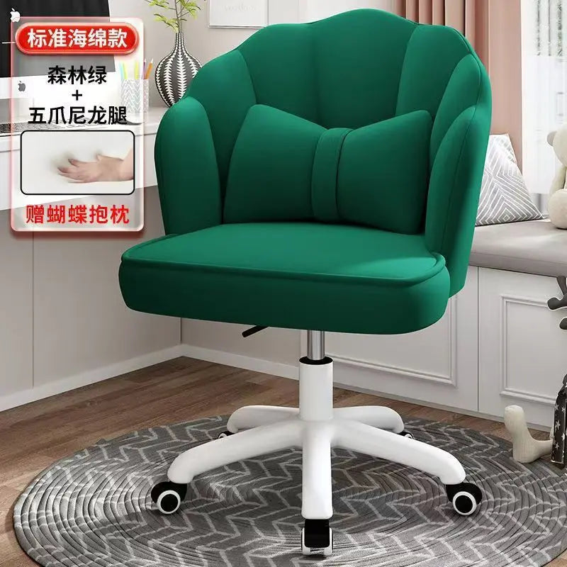 Computer Chair, Comfortable, Sedentary, Backrest, Home, Study, Office, Swivel Chair, Bedroom, Dresser, Petal, Makeup Chair