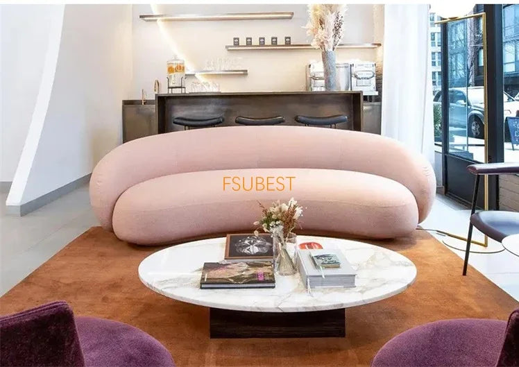 Round Teddy Sofa Lounge Nut Circle Curved Couch White Modern Sofas Chaise Lounge Nordic Style Canape  Living Room Furniture