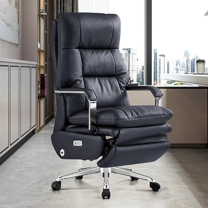 High-end Electric Leather Office Chair with Massage Function Luxury Multifunctional Large Class Computer Chair  Chair gamer