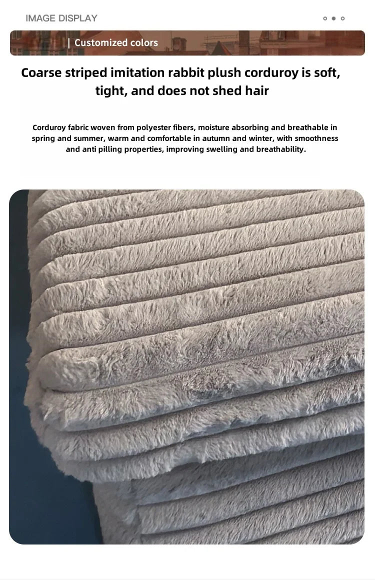 Luxury Compressed Memory Foam Sofa Set Chenier Fabric Sofa Apartment Hotel Villa Vacuum Packaging Convenient Life
