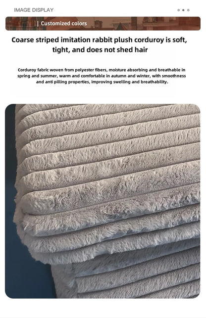 Luxury Compressed Memory Foam Sofa Set Chenier Fabric Sofa Apartment Hotel Villa Vacuum Packaging Convenient Life