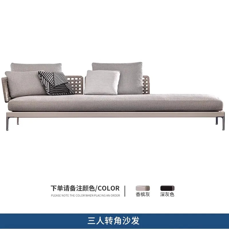 Y  Outdoor Sofa Courtyard Waterproof Vine Weaving Villa Garden Outdoor Leisure Terrace Sofa Vine Weaving Furniture