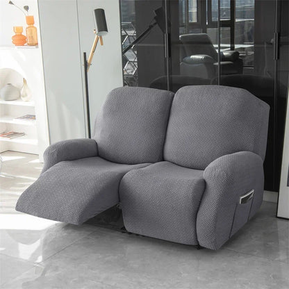 1/2/3 Seater Recliner Sofa Cover Jacquard Solid Color Stretch Couch Coushion Solid Color Sofa Slipcover for Living Room Home