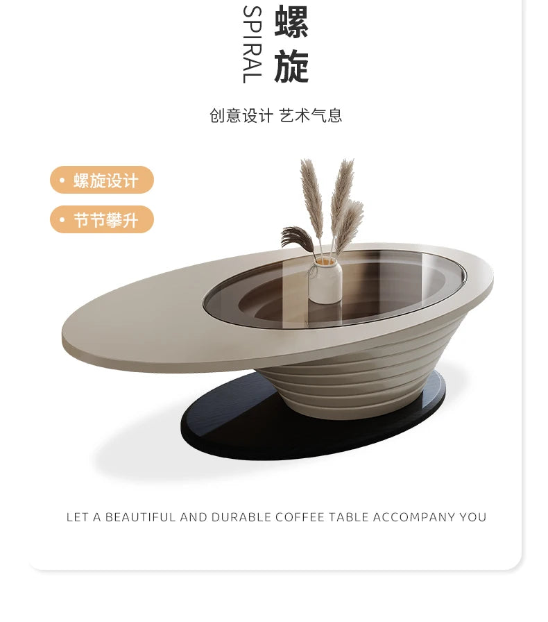 Round Designer Coffee Table Books Nordic Aesthetic Unique Coffee Table Glass Living Room Modern Mesa Auxiliar Salon Furniture