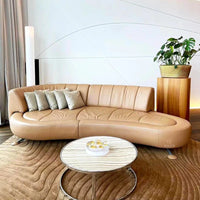 Rotating high backrest, curved push-pull activity, high-end designer Internet celebrity sofa