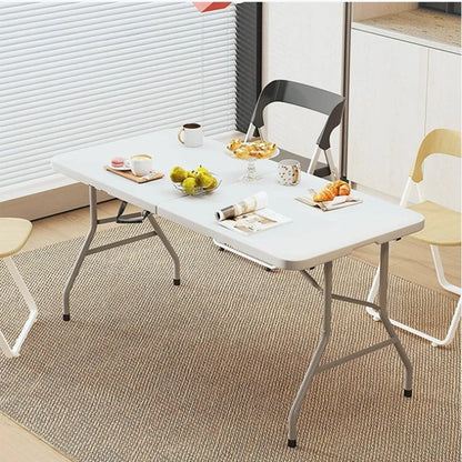 Portable Folding Dining Table Rectangular Long Lightweight Easy Assembly Outdoor Indoor Market Stall Study Desk Furniture
