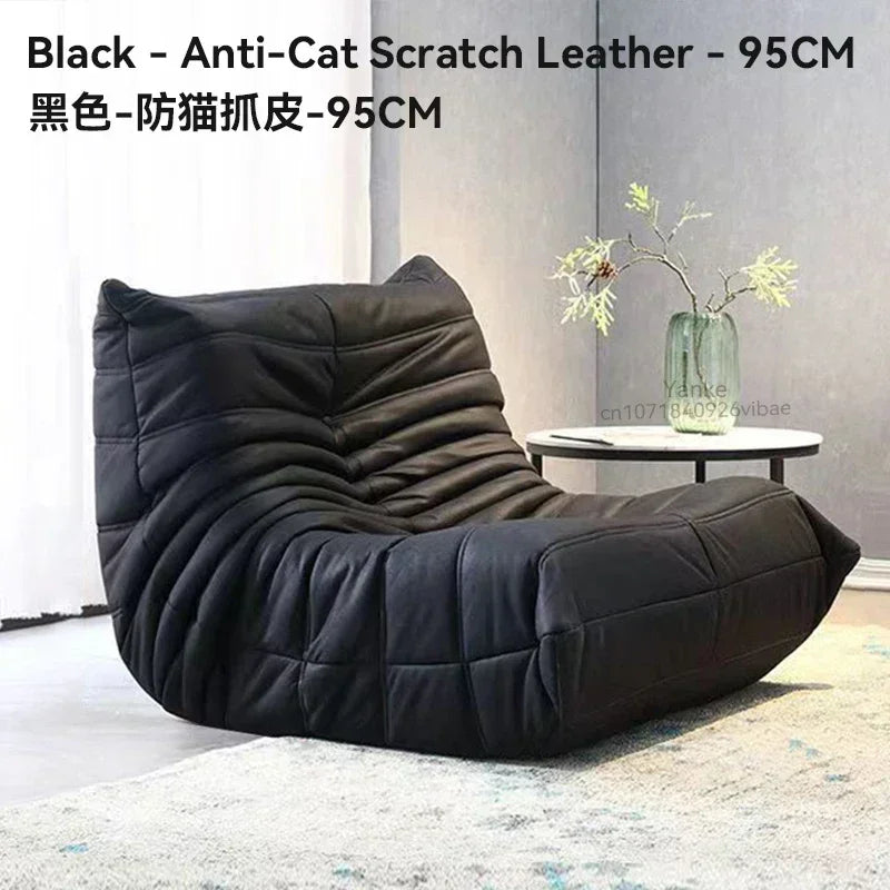 Single suede foam sofa armless floor sofa lazy sofa living room bedroom balcony lounge chair reading chair fireside chair