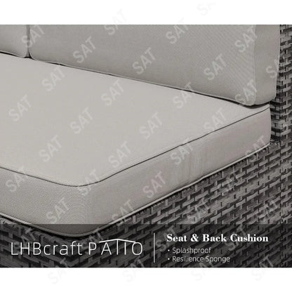 Furniture Set, Outdoor Furniture Patio Sectional Sofa, All Weather PE Rattan Outdoor set with Cushions and Table