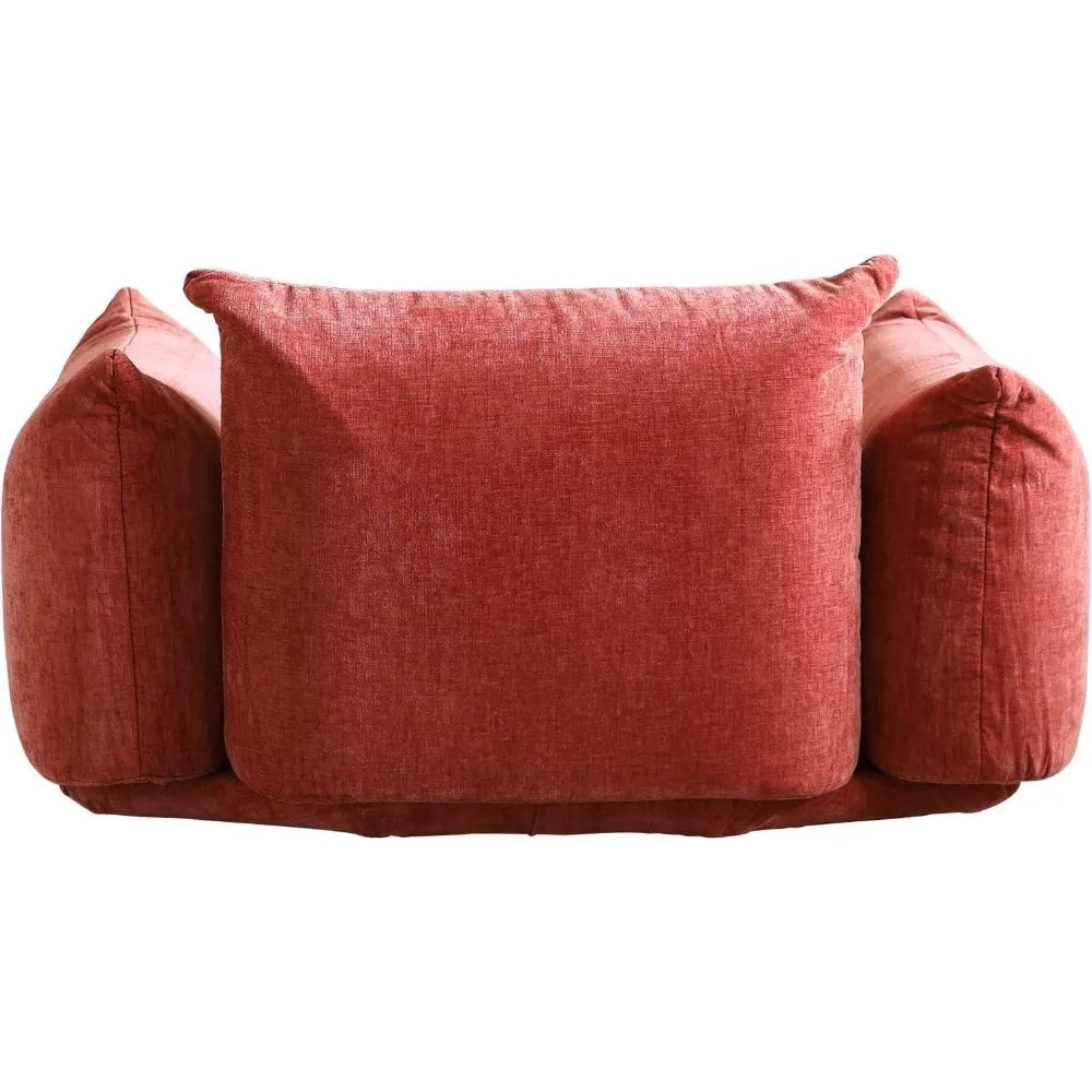 Comfy Sofa Couch with Thick Cushion, Chenille Single Accent Chair Deep Seat Couches, 50