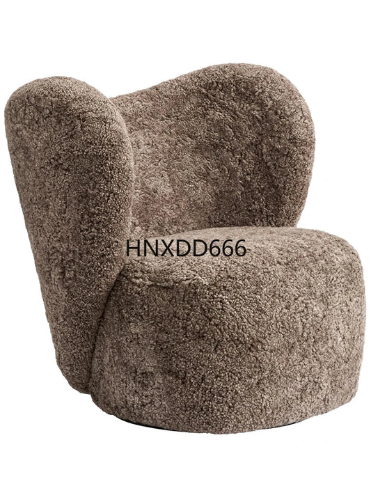 Villa Use Swivel Base Upholstered  Accent Chair Contemporary Lounge Sofa Chairs for Hotel Lobby