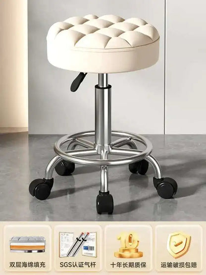 Beauty Chair Specifically Designed for Beauty Salon Adjustable Rotating Pulley Hair Salon Round Stool Tabouret A Roulette 원형의자