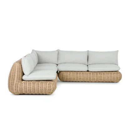 Outdoor rattan woven sofa, balcony, courtyard sofa, coffee table, outdoor rattan woven furniture