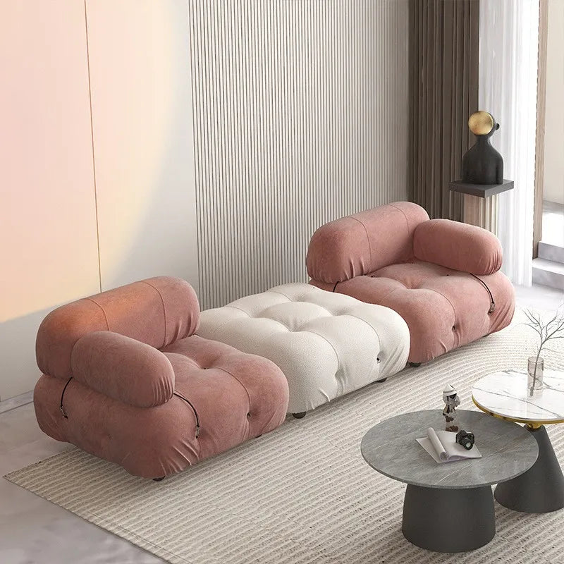 Modular Sofa Set Reclining Sectional Cube Chair Modern Minimalist Nordic Fabric Living Room Furniture for Home Decor Sofas