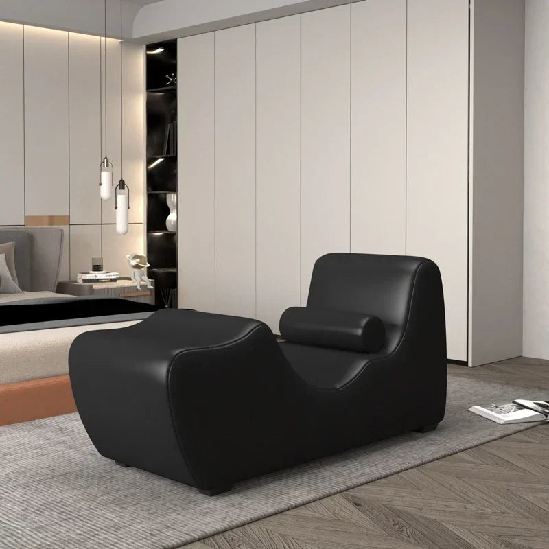 Balcony bedroom single lazy special-shaped sofa multifunctional bedside table hotel homestay lounge chair chaise longue