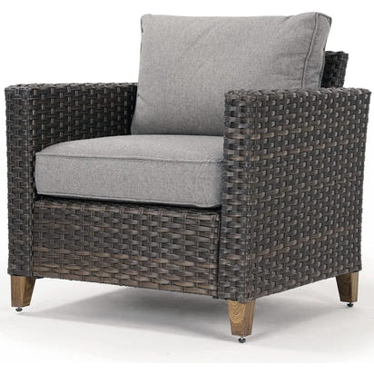 Outdoor Furniture, Patio Wicker Sectional Sofa Modular Furniture Set Single Sofa with Thick Cushions for Deck Porch Poolside Ga