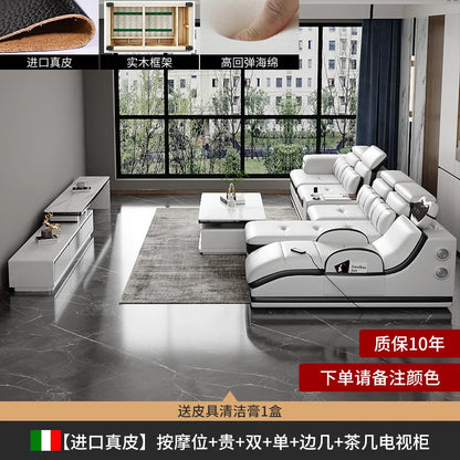 PatioLix Massage Minimalist Sofas Modern Leather Sectional Designer Sofas Lazy Luxury Cadeiras Para Sala De Estar Living Room Furniture