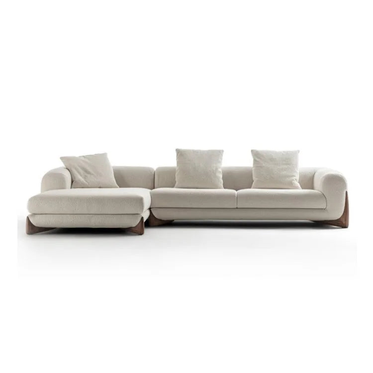 Modern Furniture Living Room Interior Sofa Wooden Base Villa Corner Kama Sofa Set