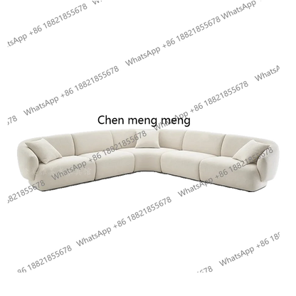 Italian light luxury cream style fabric sofa small apartment living room corner sofa new apartment