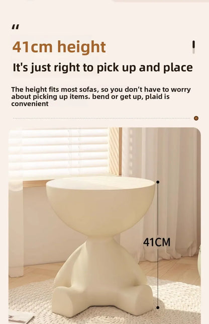 Modern Side Table - Multifunctional Corner End Table, Small Coffee Table for Living Room/Bedroom, Unique Design Nightstand
