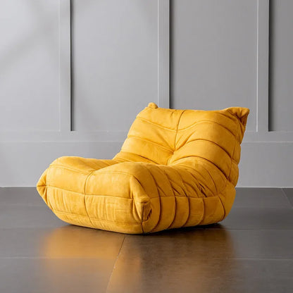 Nordic flannel leather art single and double lazy sofa, caterpillar art small apartment balcony simple leisure reclining chair