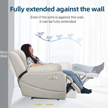 Hot-selling Pu leather living room electric recliner sofa manufacturer 3-seat functional furniture electric recliner sofa set