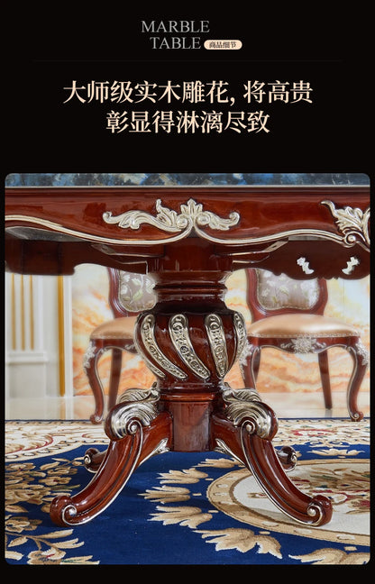 European dining table and chair combination villa household high-end small apartment dining tableT