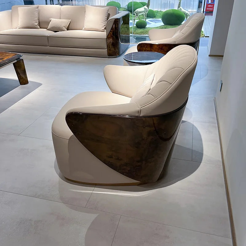 Italian Sofa Lazy Single Sofa Chair Backrest Reclining Chair Accent Leisure Chair For Home Hotel