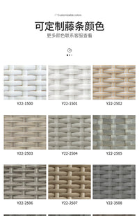 Outdoor sofa combination garden terrace leisure rattan circular courtyard outdoor open-air rattan chair sun room rattan sofa