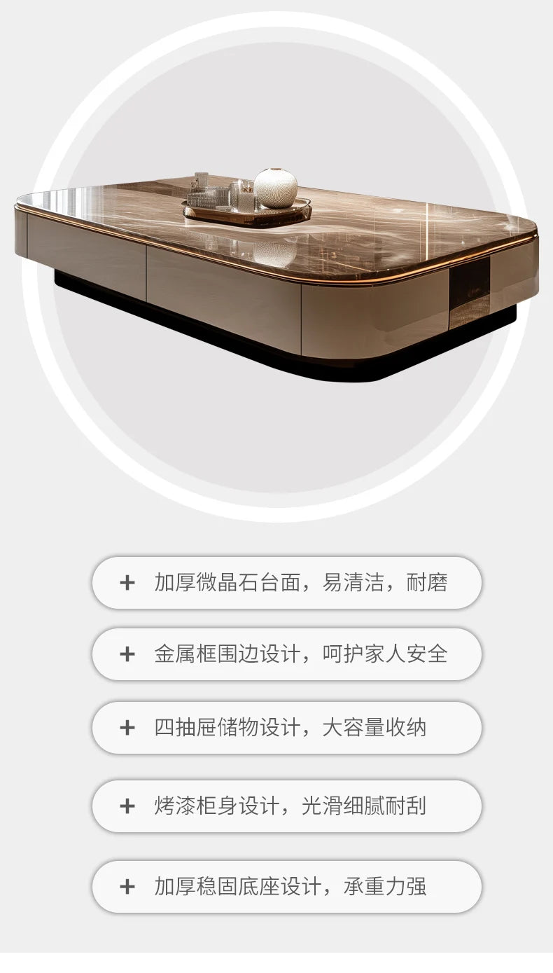 Classic Italian Coffee Tables Brown High Quality Designer Living Room Coffee Tables Modern Luxury Mesa De Centro Furniture Home