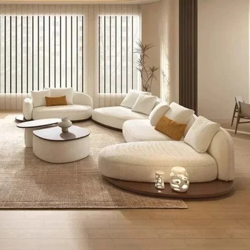 Home Living Room Coffee Designer Creative Three Person Log Style Furniture Modern Simple Sofa Morocco Fabric Sectional Sofas