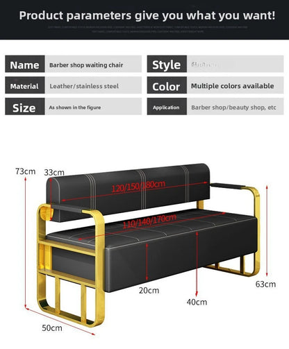 Steady Barber shop sofa chair reception room sitting area long sofa chair thickened equal sofa