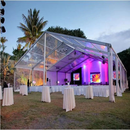 Luxury Aluminum Frame Event Tent Clear Roof Outdoor Wedding Party Marquee Tent For Garden Banquet Restaurant Hotel Resort
