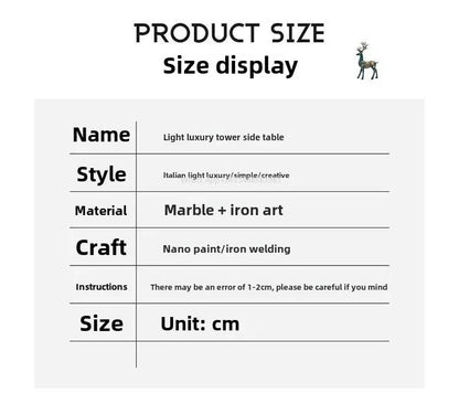 Style Light Luxury Marble Side Table Living Room  Sofa Corner  Creativity Balcony Small   Internet Celebrity Bedside Round