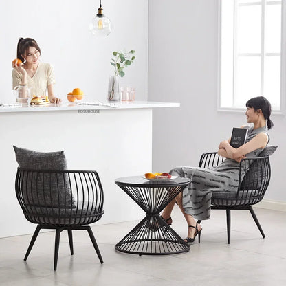 Living Room Furniture Bedroom Light Luxury Minimalist Single Sofa Chair Lounge Chair Nordic Wrought Iron Living Room Chairs