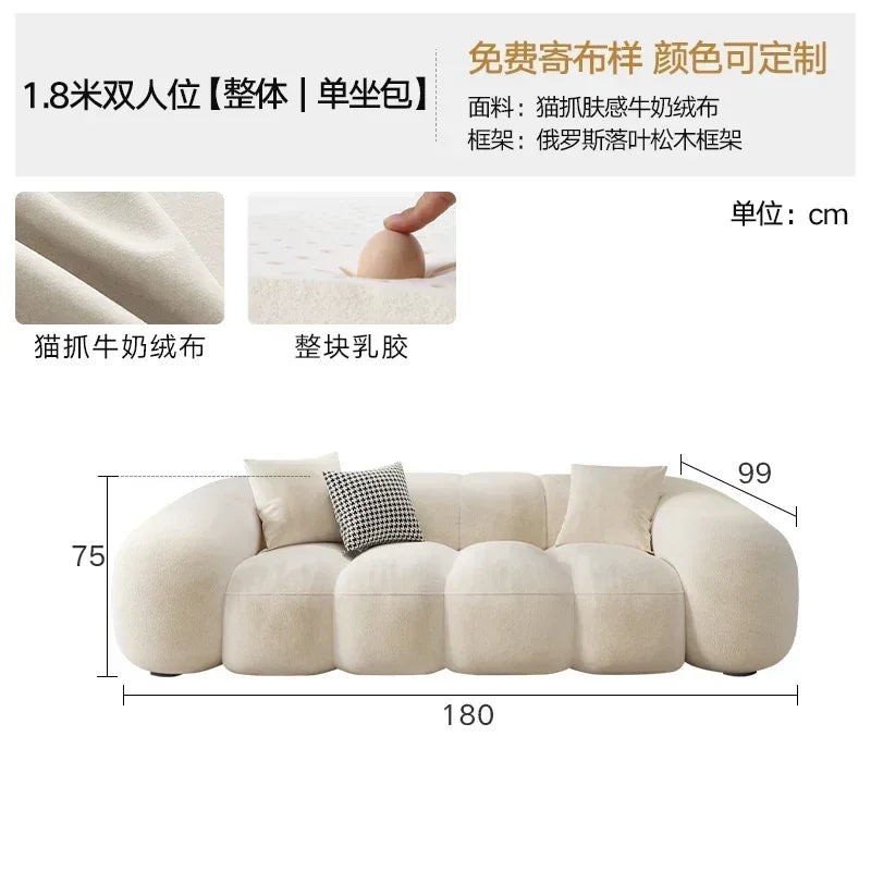 Designer Luxury Living Room Sofas House Nordic Family Elegant Relaxing Sofa Economic Apartment Minimalist Divano Hotel Furniture