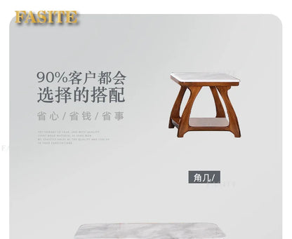 Ebony leather sofa first layer cowhide new Chinese high-end villa living room large apartment solid wood