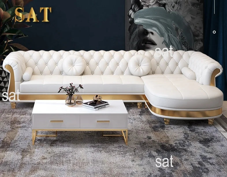 Contemporary C700 Modern Living Room Corner Sofa Set with Massage Feature for Apartment or Mall Furniture