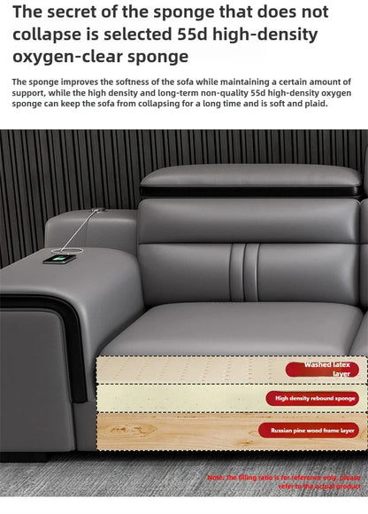Luxury Leather Living Room Sofas Italian Home Sofa Bed Recliner Modern Designer Ergonomic Back Sofa Living Room Furniture