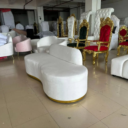 Customized special-shaped fabric sofa Office reception sofa Living room light luxury wedding sofa