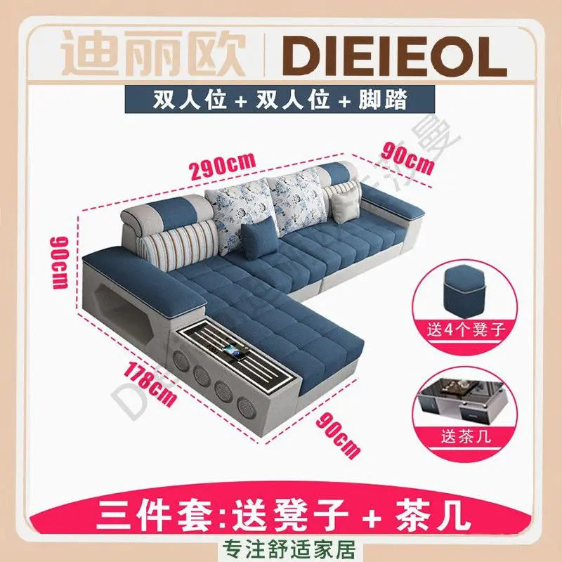 Armrest Electric Sofa Designer Storage Modern Corner Sofa Floor Comfortable Romantic Divani Da Soggiorno House Accessories