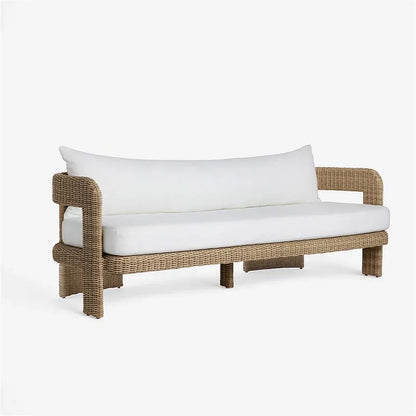 Outdoor courtyard garden, leisure rattan sofa, rattan chair combination, outdoor balcony, waterproof and sunscreen furniture
