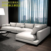 Nordic Removable Cotton And Linen Fabric Sofa Size Apartment Living Room Modern Simple Straight Row Corner Combination Latex Sof
