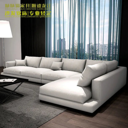 Nordic Removable Cotton And Linen Fabric Sofa Size Apartment Living Room Modern Simple Straight Row Corner Combination Latex Sof