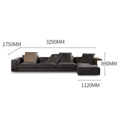 Italian minimalist modern cloth art three person sofa villa large family living room model room combined sofa