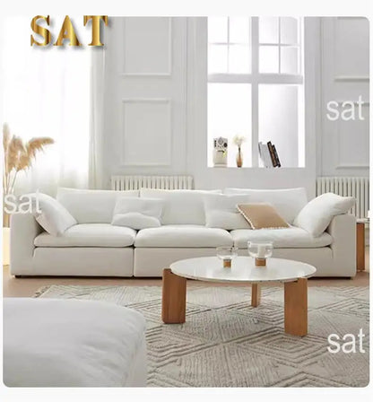 -For Modern Fabric L-Shape Three-Person Sofa Set with Sponge Filling for Living Room Gym & Villa Use&