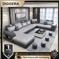 Sectional Couches for Living Room with Smart Bluetooth Speaker Charging Sectional Sofa Set with Chaise L-Shape Sectional Couch
