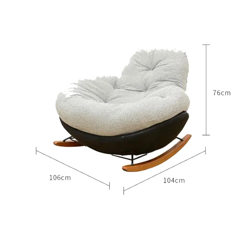 Nordic Relax Living Room Chairs Rocking Sofa Modern Comfortable Living Room Chairs Italian Design Home Furniture Cadeiras FYLC